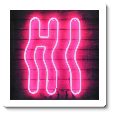 Neon Look Hi Glass Wall Art H101 x W72 x D3  CM