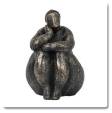 Athena Contemplating Feminine Form Resin Sculpture H20 x W13 x D13 CM