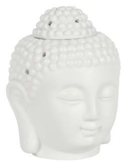 WHITE BUDDHA HEAD OIL BURNER