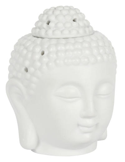 WHITE BUDDHA HEAD OIL BURNER