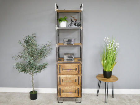 Industrial Bookcase H198 x W51 x D44 CM