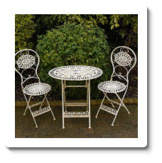 Tea for Two Table and Chairs Table H76 x W63 Chairs H102 x W41