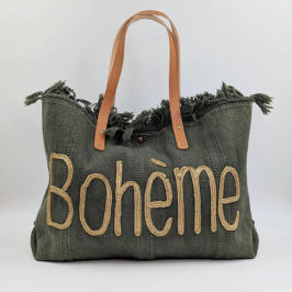 Boheme Bag Canvas With Gold Trim