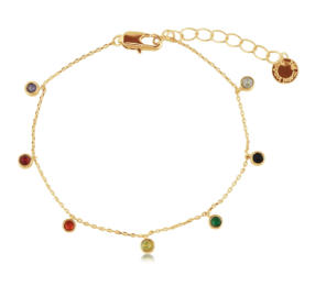 Iris Rainbow Stones Delicate Bracelet 