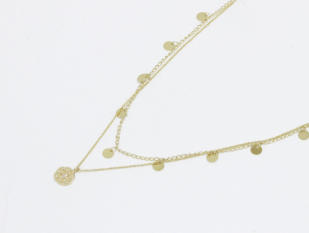Linette 2 Row Star Encrusted Charm Necklace