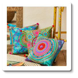 Mahima Embroidered Tiger Cushion Cover H45 x W45  CM