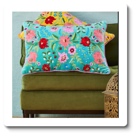 Maharaja embroidered indian design cushion cover 40x60cm
