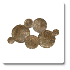 Copper Metal Wall Plaque H52 x W89.5 x D6 CM