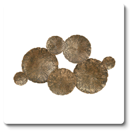 Copper Metal Wall Plaque H52 x W89.5 x D6 CM